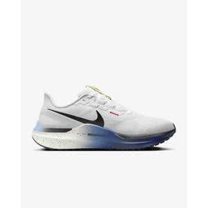 NEW NIKE men air zoom structure 25 road running shoes in white/speed yellow/spee